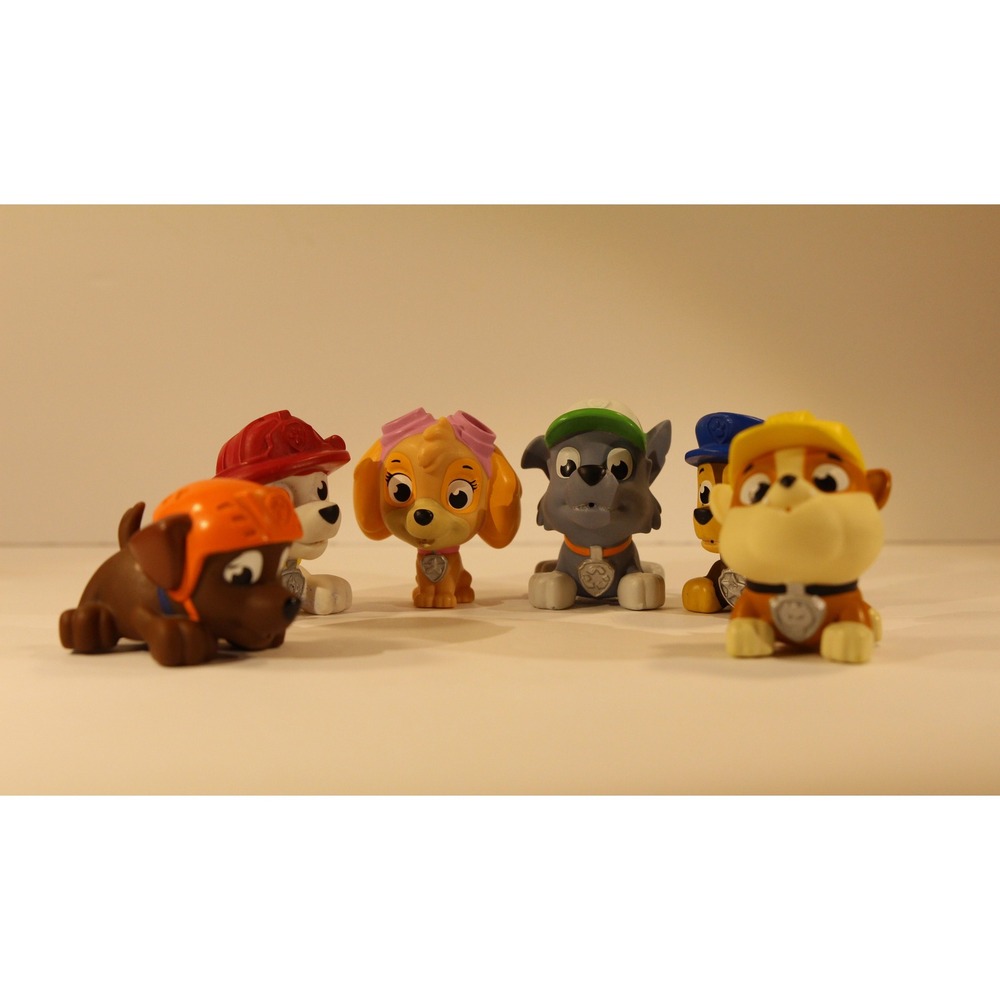 Nickelodeon Paw Patrol Lot of 6 Bath Squiters Water Rubber Toys Pre-Owned (F)